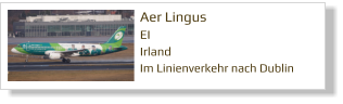 Aer Lingus EI Irland Im Linienverkehr nach Dublin