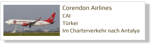 Corendon Airlines CAI Türkei Im Charterverkehr nach Antalya