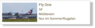 Fly One		 5F Moldavien Nur im Sommerflugplan
