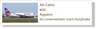 Air Cairo MSC Ägypten Im Linienverkehr nach Hurghada