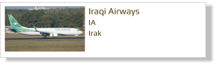 Iraqi Airways		 IA Irak