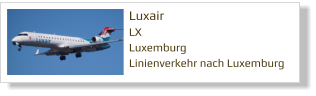 Luxair LX Luxemburg Linienverkehr nach Luxemburg