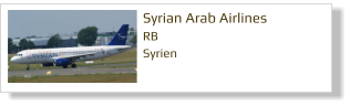 Syrian Arab Airlines RB Syrien