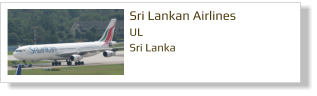 Sri Lankan Airlines UL Sri Lanka