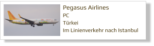 Pegasus Airlines PC Türkei Im Linienverkehr nach Istanbul