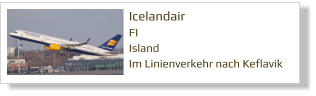 Icelandair	 FI Island Im Linienverkehr nach Keflavik