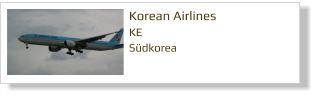 Korean Airlines KE Südkorea