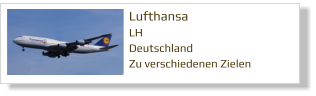 Lufthansa LH Deutschland Zu verschiedenen Zielen