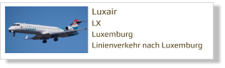 Luxair LX Luxemburg Linienverkehr nach Luxemburg